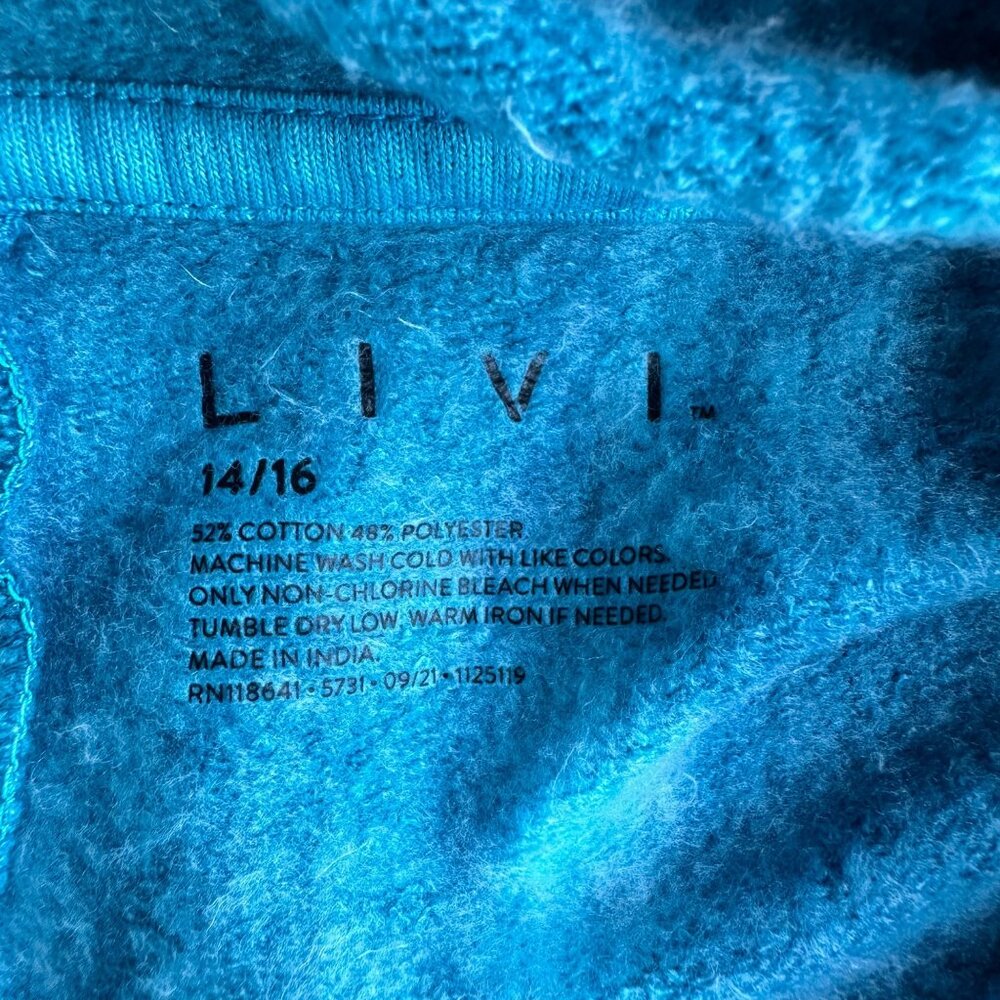 NWT LIVI by Lane Bryant Sweater 14/16 Tie Dye Hood Athleisure Lounge Beach 1X - Picture 10 of 10